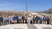 محافظ الإسكندرية يتفقد عمود السواري ومشروع الترام مع وفد ألماني