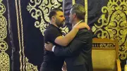 نجوم الرياضة يتقدمون عزاء والد نادر شوقي في مسجد عمر مكرم