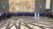 نواب حماة الوطن يستقبلون رئيس النواب الليبي بأعلام مصر وليبيا