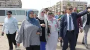 محافظ بورسعيد يتفقد موقع ازدواج كوبري الحرفيين ببورفؤاد