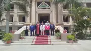 رئيس جامعة بنها يستقبل وفد الكنيسة الإنجيلية للتهنئة بعيد الأضحى