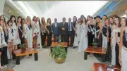 ملكات جمال السياحة والبيئة يبعثن رسالة سلام من مكتبة الإسكندرية