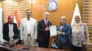 رئيس جامعة بني سويف يكرم المشاركين في ختام أنشطة مركز اللغات والترجمة