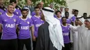 محمد بن زايد يستقبل نادي العين بحضور رامي ربيعة بعد التتويج بالدوري