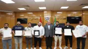 محافظ المنيا يكرم فريق العمل التطوعي المشارك في تطوير قاعات الديوان العام