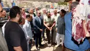 محافظ المنوفية يتفقد منفذ بيع لحوم وزارة الزراعة للاطمئنان على الجودة قبل العيد