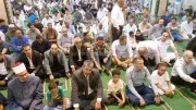 محافظ أسوان يهنئ الأهالي بعد أداء صلاة عيد الأضحى المبارك
