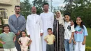محمود الونش يحتفل بعيد الأضحى بالجلباب مع عائلته في الشرقية