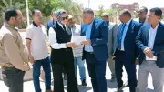 محافظ الوادي الجديد تتابع توسعة طريق موط القصر وتطوير ميدان الشعراوي