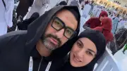 درة وزوجها في طواف الوداع.. أحدث ظهور من الحج