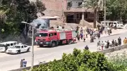 السيطرة على حريق سيارة ميكروباص داخل مغسلة بأبنوب في أسيوط