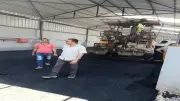 بدء رصف مجمع مواقف المنيا المطور على طريق مصر - أسوان الزراعي