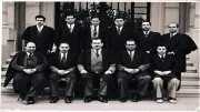 صورة نادرة لعلي مشرفة مع كبار علماء كلية العلوم بالقاهرة في ذكرى المئوية