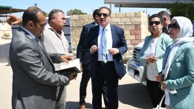 محافظ بورسعيد يتفقد الجبانات الجديدة بحي الزهور لإنشاء 112 مقبرة