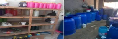 ضبط 15 طن منظفات صناعية مجهولة المصدر في مصنع بحلوان