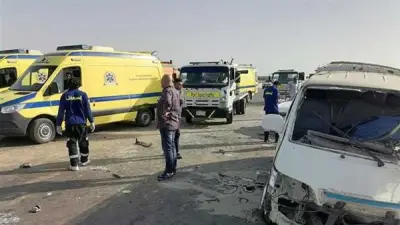 مصرع 3 وإصابة 5 في حادث تصادم مروع بالإسماعيلية