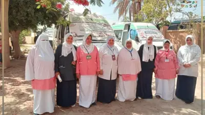 3300 خدمة طبية مجانية في قافلة علاجية بكفر أبو شهبة ببني سويف
