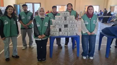 400 كرتونة مواد غذائية لذوي الهمم بالبحيرة من عضو التحالف الوطني