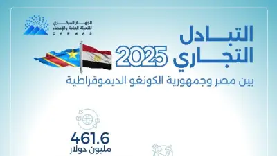 461.6 مليون دولار حجم التبادل التجاري بين مصر والكونغو الديمقراطية في 2025