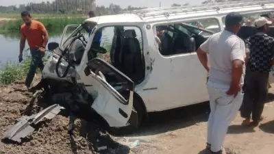 إصابة 9 أشخاص في حادث تصادم بكفر الشيخ