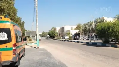 سيارات إسعاف أمام لجان الثانوية العامة بالوادي الجديد لتأمين صحي فوري