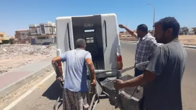 الغردقة: ضبط وإيقاف إلقاء مخلفات بناء في منطقة مجاويش