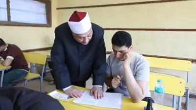 أيمن عبدالغني يتفقد امتحانات الثانوية الأزهرية بمدينة نصر والحلمية