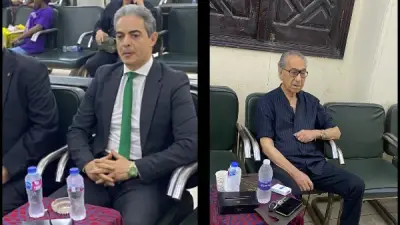 محمد أبو داود وطارق سعدة في عزاء والدة الإعلامية بسنت بكر