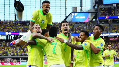 برونو جيمارايش يفتتح أهداف البرازيل في شباك مصر مبكراً