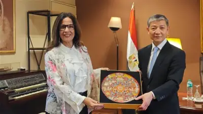 وزيرة الثقافة تبحث مع السفير الصيني تعزيز التعاون الثقافي المشترك