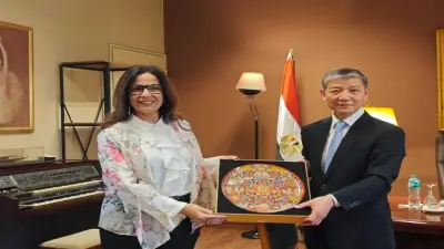 وزيرة الثقافة تبحث مع السفير الصيني سبل تعزيز التعاون الثقافي المشترك