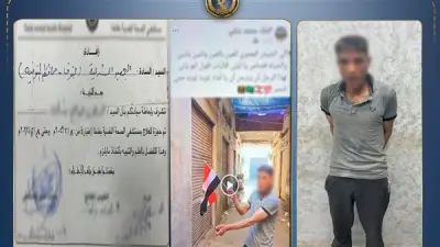 ضبط عاطل أحرق علمًا بالمنوفية وإيداعه مصحة نفسية