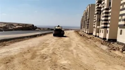 معدلات تنفيذ مشروعات الطرق بأراضي الإسكان الاجتماعي بالعبور الجديدة