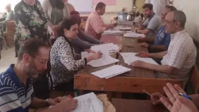 صور ترصد انتظام أعمال تصحيح امتحانات الإعدادية في الكنترولات