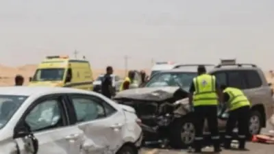 إصابة سيدة في حادث تصادم بالطريق الصحراوي بالجيزة