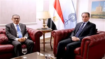 المسلماني يستقبل ضياء رشوان قبل ظهوره في برنامج من ماسبيرو
