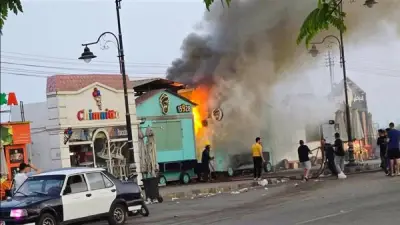 السيطرة على حريق كرفان بمنطقة الاستاد في طنطا دون إصابات