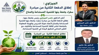 جامعة بنها تطلق الدفعة الثانية من مبادرة سفراء التنمية المستدامة