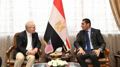 جوهر نبيل يبحث مع السفير الأمريكي تعزيز التعاون الشبابي والرياضي