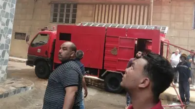 إصابة حارس عقار وأسرته في حريق بشارع النخلة بالمنصورة