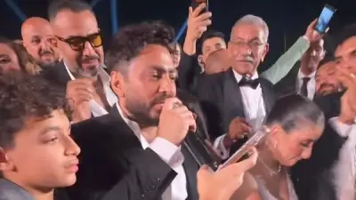تامر حسني يحيي حفل زفاف زياد نجل الفنان سيد رجب بحضور نجوم الفن