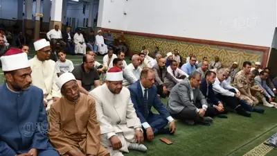 محافظ أسوان يحتفل بالعام الهجري الجديد بمسجد النصر نيابة عن الرئيس السيسي