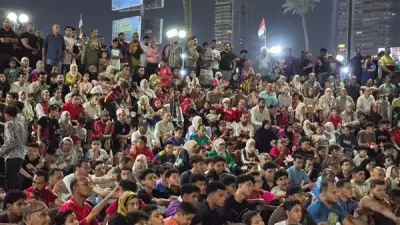 جماهير مصر تحتشد في مركز شباب الجزيرة لمتابعة مباراة المونديال أمام بلجيكا