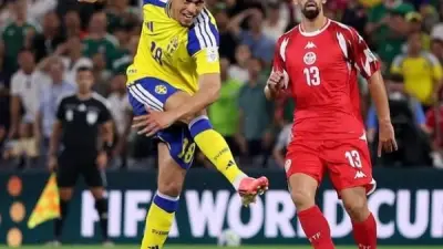 فيكتور جيوكيريس يعمق جراح تونس ويسجل الهدف الثالث للسويد في كأس العالم
