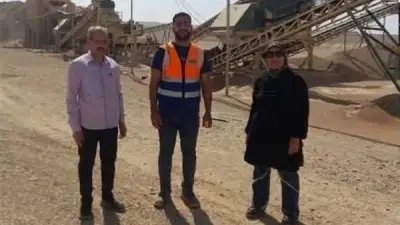 حملة تفتيشية موسعة على شركتي مقاولات بموقع قلوع الصبايا بالوادي الجديد