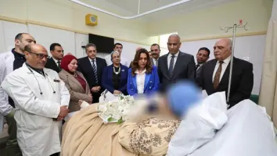 زيارة وزيرة التنمية المحلية ورئيسة القومي للمرأة ومحافظ كفر الشيخ لرئيسة قرية مصابة