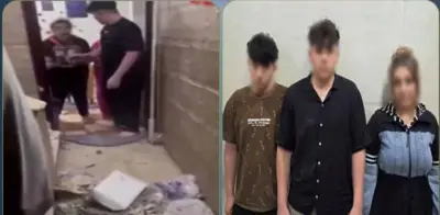 ضبط سيدة ونجليها لاعتدائهم على جارهم بالقلويوبة