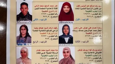 بورسعيد تعلن أوائل الشهادة الإعدادية 2026 وريم رضا تحصد المركز الأول