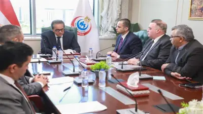 وزير الصحة يبحث مع STM وRVG التعاون في المشروعات القومية والتحول الرقمي