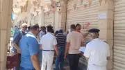 حملة مكبرة تغلق وتشمع 15 محلاً وبدرومًا مخالفًا في دمياط الجديدة